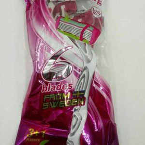 خود تراش دکتر مورنینگ 6 لبه زنانه poly bag بسته 4 عددی