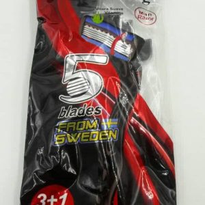 خود تراش دکتر مورنینگ 5لبه مردانه poly bag بسته 4 عددی